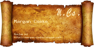 Margan Cseke névjegykártya